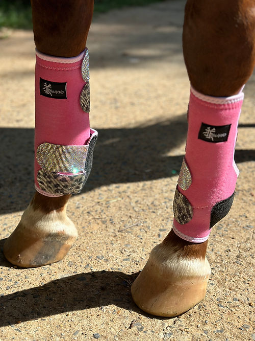 Pink Splint Boots - Main Image
