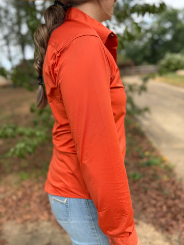 Burnt Orange Punchy Pullover